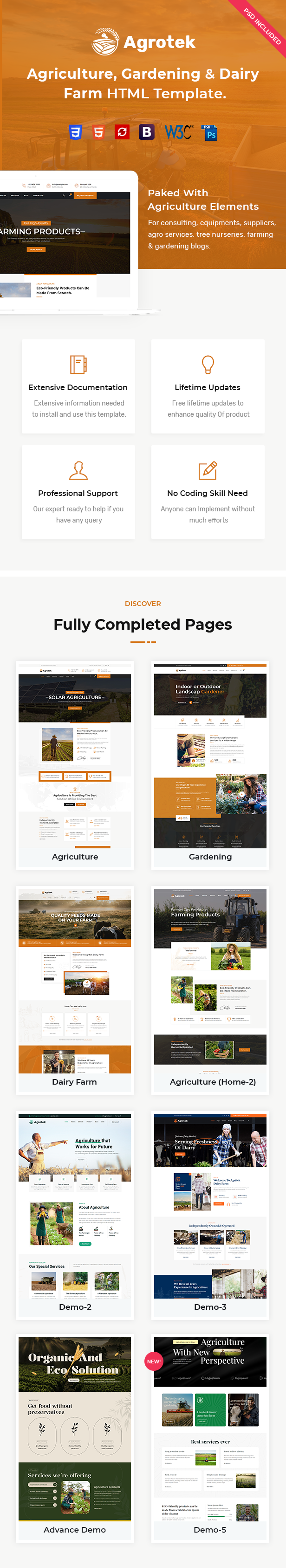 Agrotek | Agriculture, Dairyfarm and Gardening HTML Template