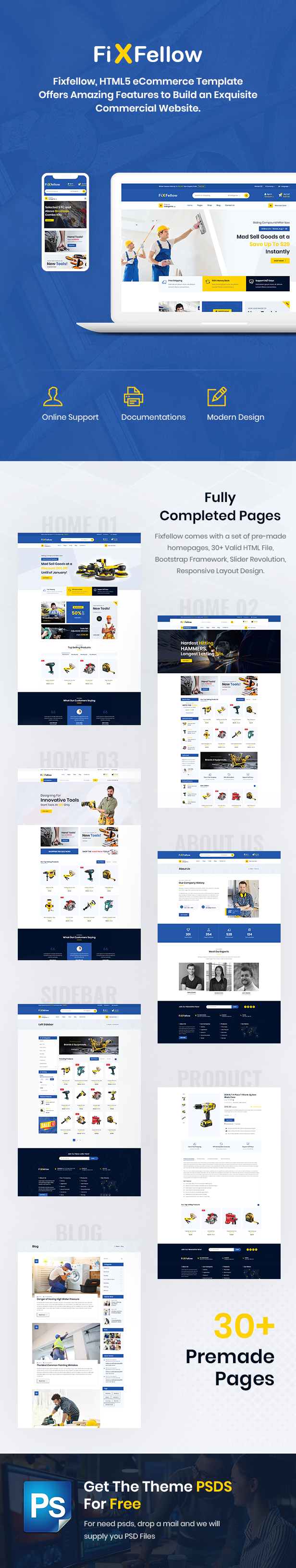 Fixfellow - Tools Store eCommerce HTML Template