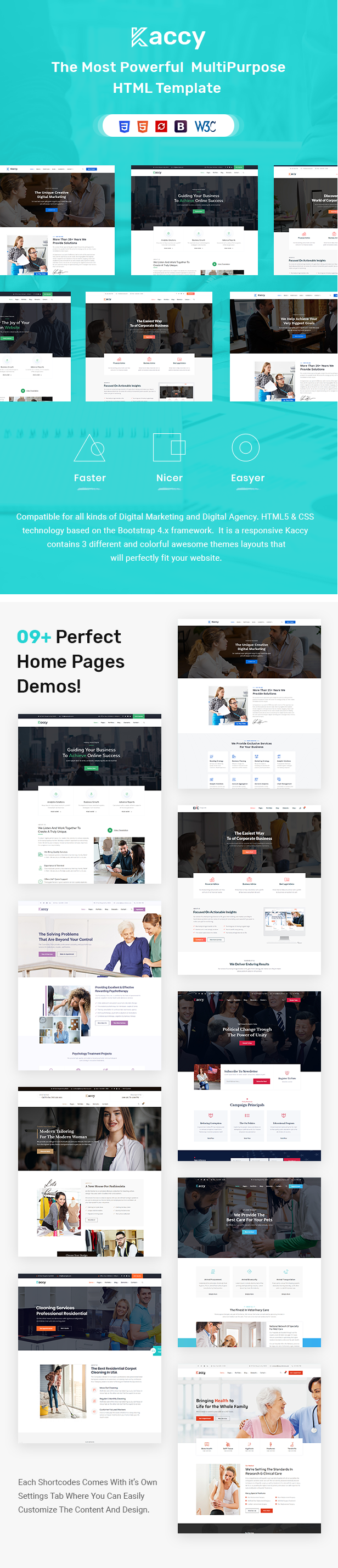 Kaccy - Services Multi-Purpose HTML Template