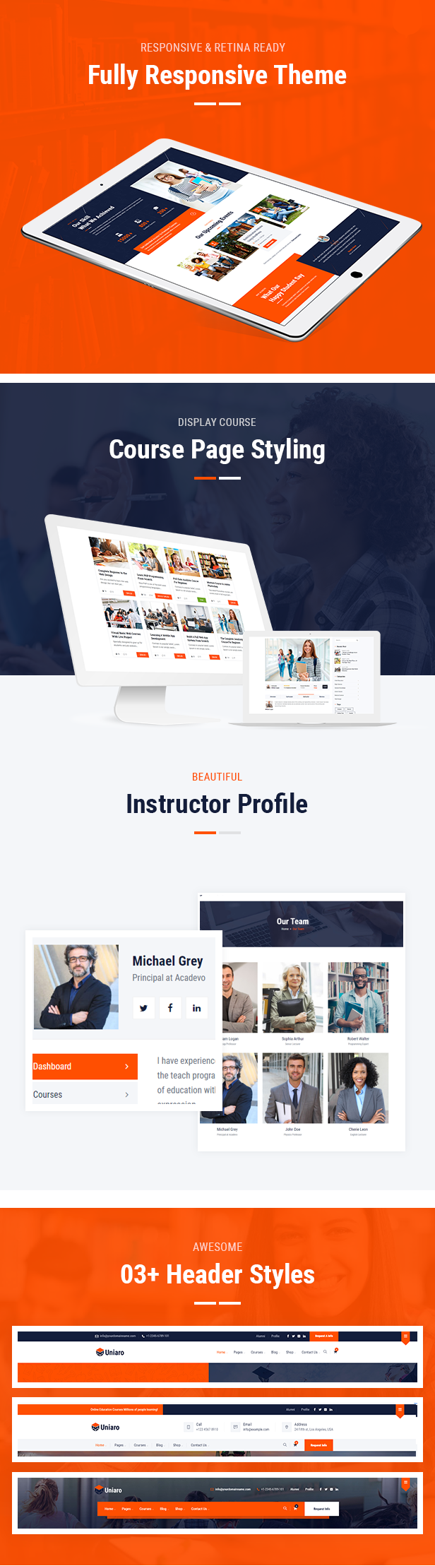 Uniaro - LMS Education HTML Template